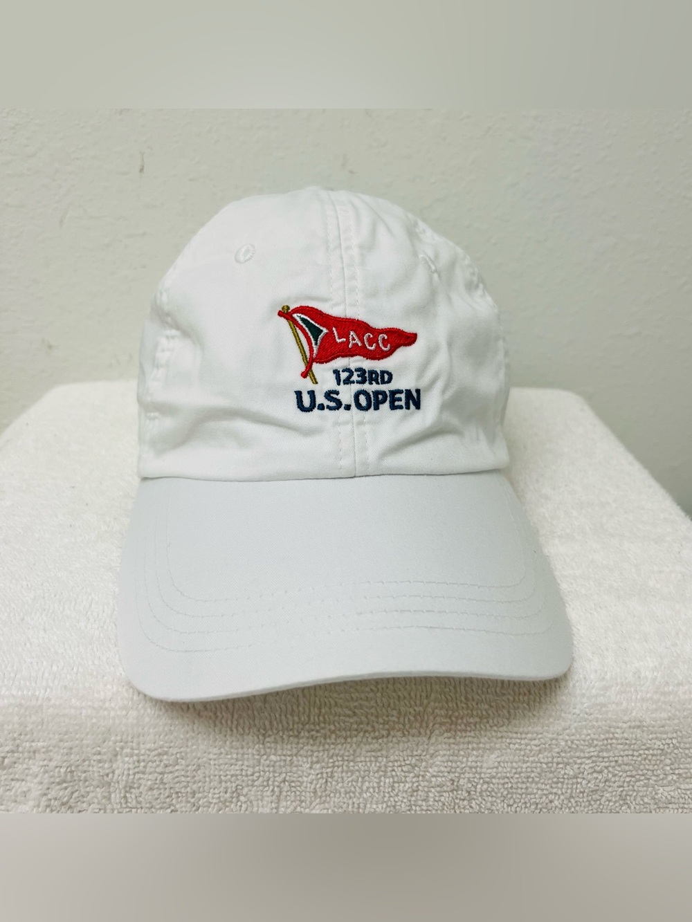 U.S. Open Golf LACC Ahead Hat Classic Fit Lightweight White 123rd